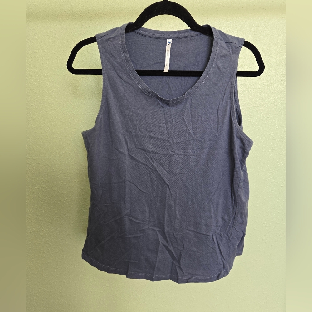 Elegant Sleeveless Blue Tank Top